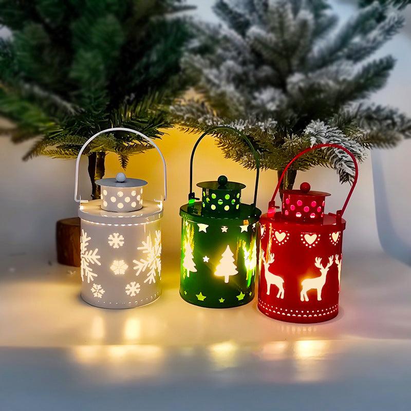 Christmas Candle Lights LED Small Lanterns Wind Lights Electronic Candles Nordic Style Creative Holiday Decoration Decorations - NTKSTORE