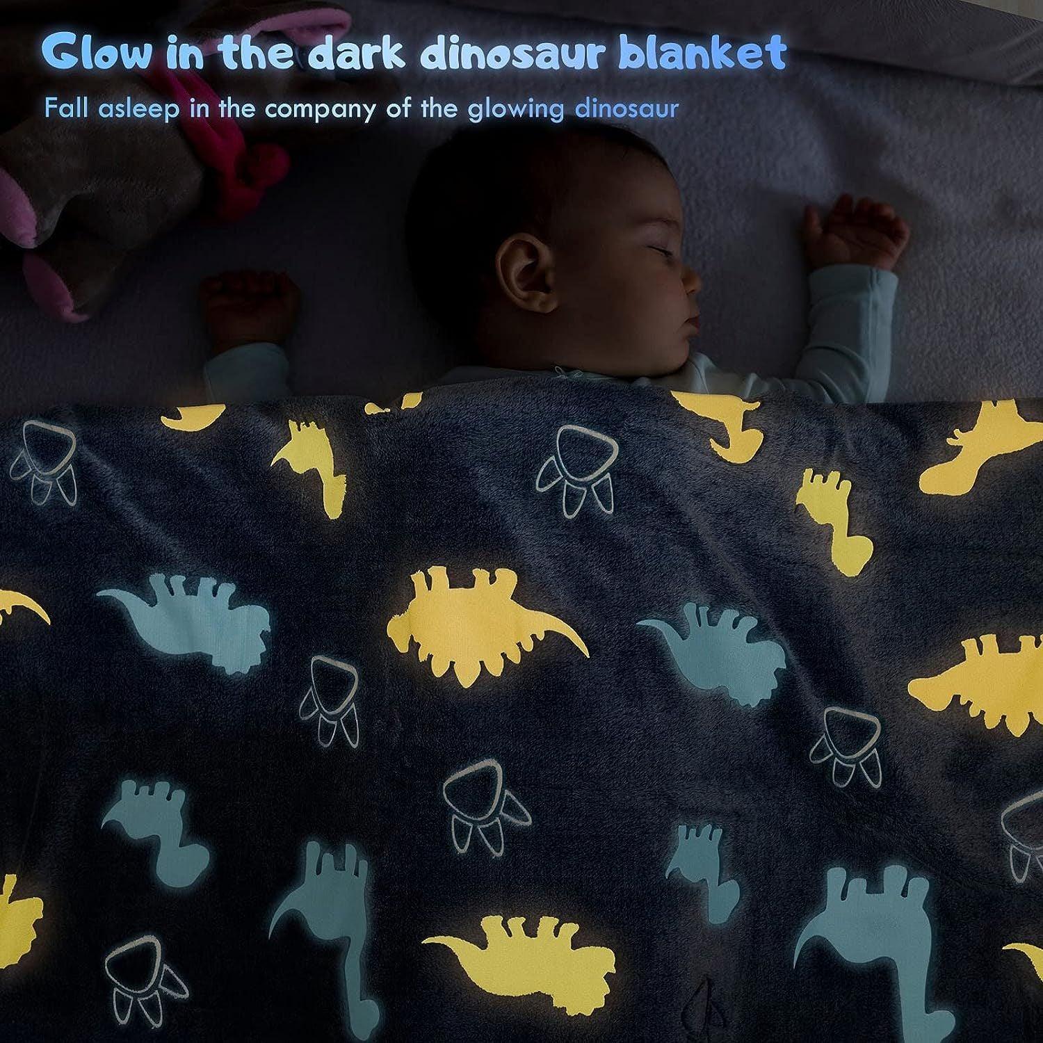 Glow In The Dark Throw Blanket, Blanket For Girls, Luminous Kids Blanket, Soft Blankets For 3,4,5,6,7,8,9,10 Year Old Girl Birthday Christmas Thanksgiving Gifts - NTKSTORE