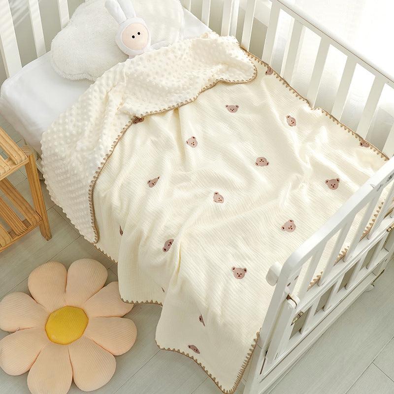 Doudou Blanket Baby Blanket Crepe Newborn Soothing Blanket - NTKSTORE