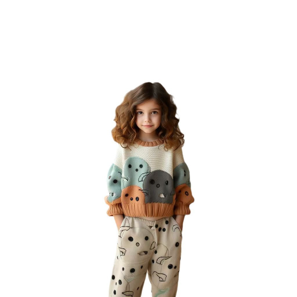 Fashion Funky Casual Children's Cartoon Sweater
