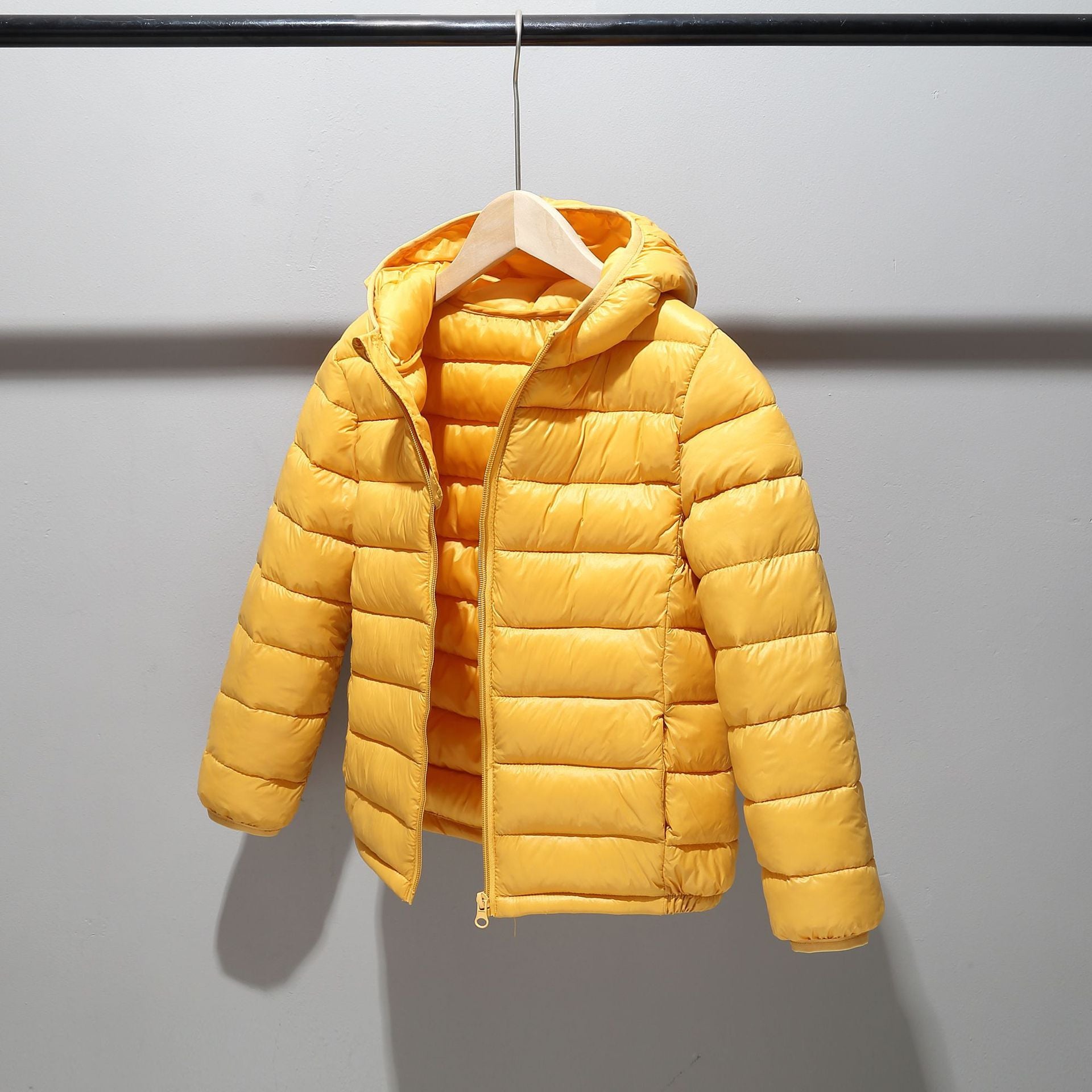 Autumn And Winter Children's Clothing Cotton-padded Coat Down Cotton Coat Lightweight Hooded Jacket