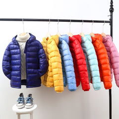 Autumn And Winter Children's Clothing Cotton-padded Coat Down Cotton Coat Lightweight Hooded Jacket