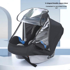 Baby Stroller Safety Cabas Transparent Rain Cover - NTKSTORE