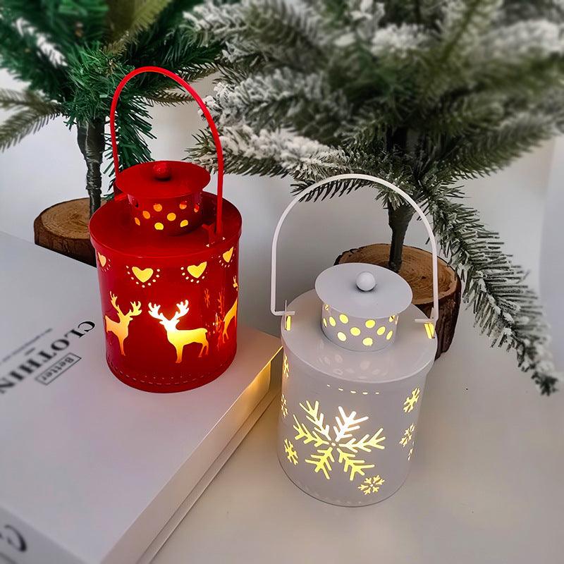 Christmas Candle Lights LED Small Lanterns Wind Lights Electronic Candles Nordic Style Creative Holiday Decoration Decorations - NTKSTORE