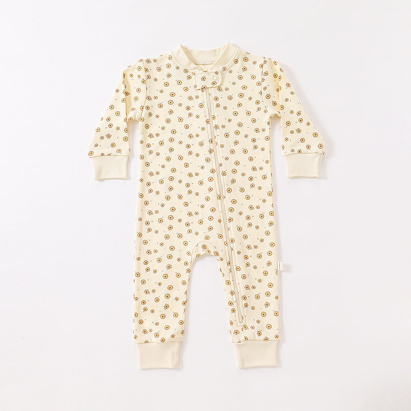 Baby Rompers Spring Boys And Girls Comfort Printing Cotton Long Sleeve Long Climbing Jumpsuit