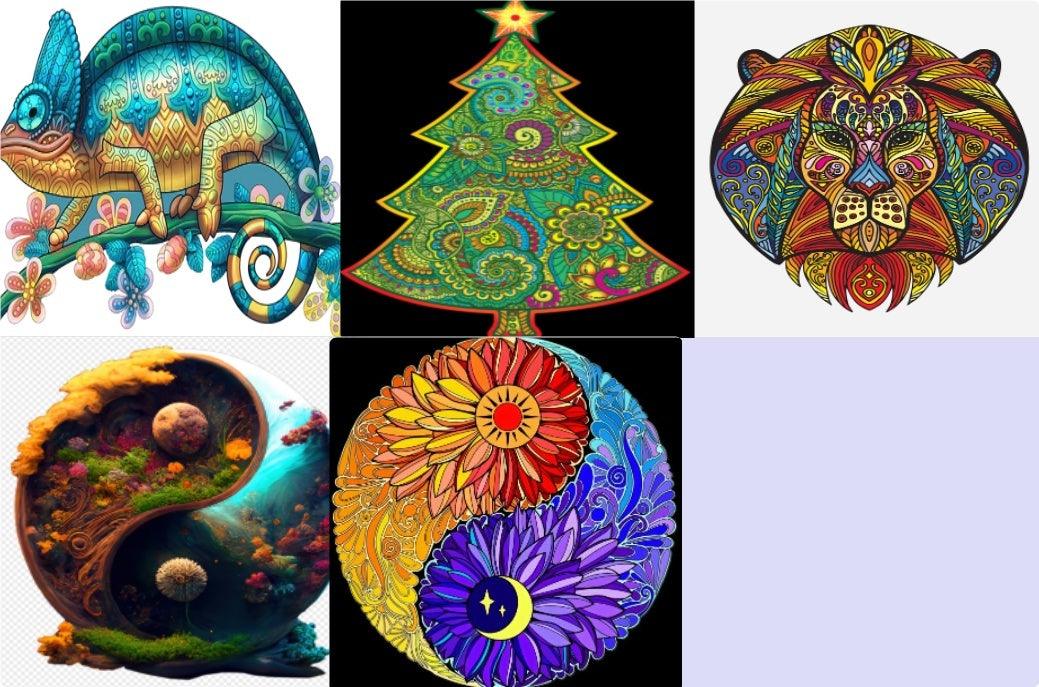 Each Piece Is Animal Shaped Christmas Gift Colorful Elephant Turtle Wooden Jigsaw Puzzles - NTKSTORE