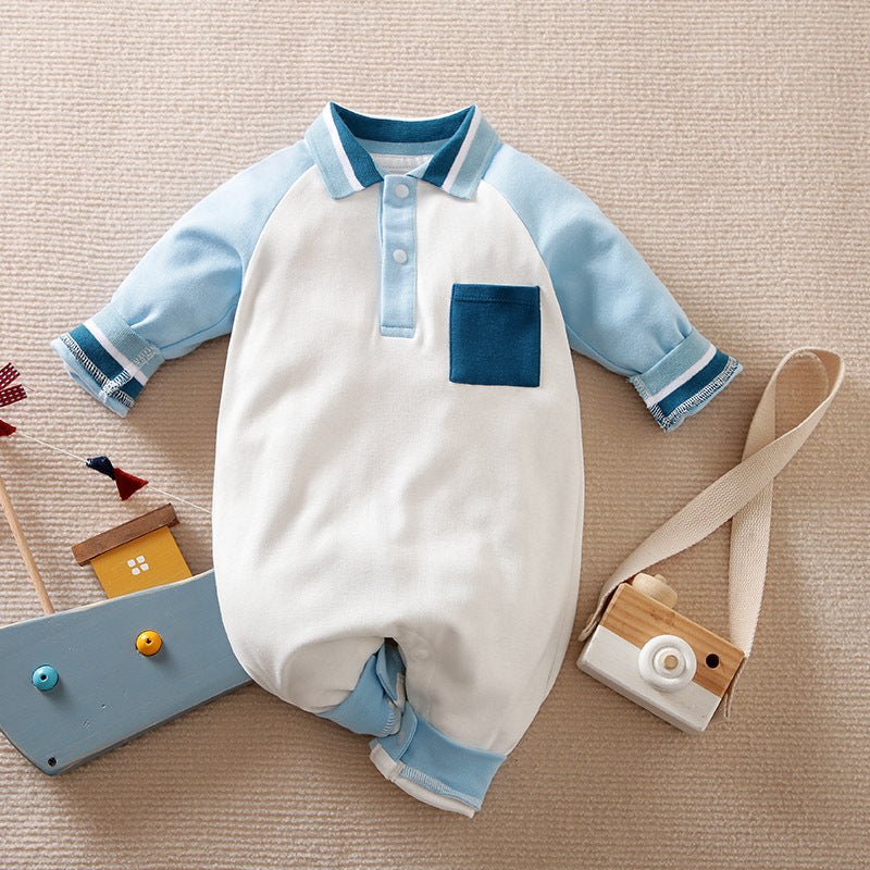 Baby One-piece Spring And Autumn Romper Baseball Uniform