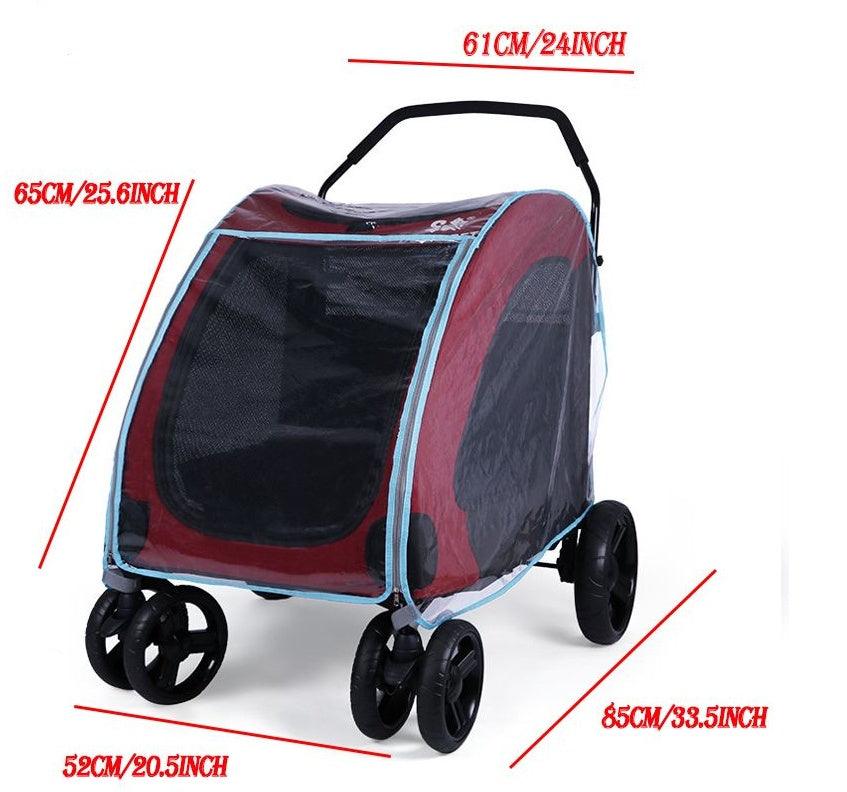 Pet Stroller Rain Cover Baby Stroller Raincoat Dog Stroller Rain Cover Wind Cover - NTKSTORE