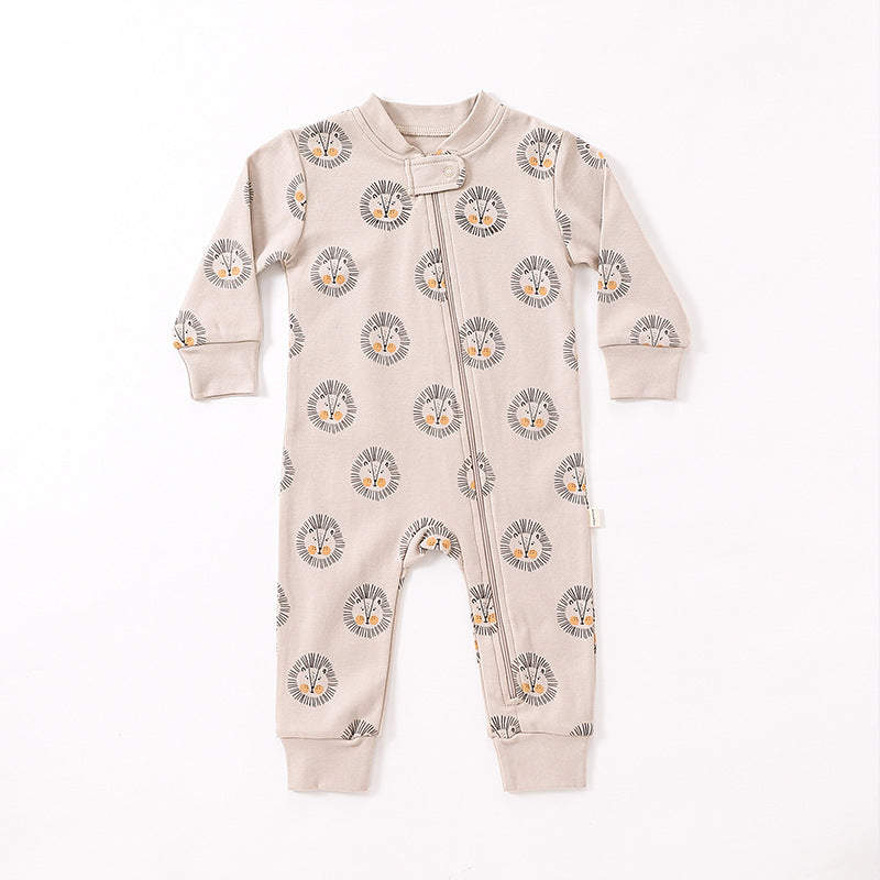 Baby Rompers Spring Boys And Girls Comfort Printing Cotton Long Sleeve Long Climbing Jumpsuit